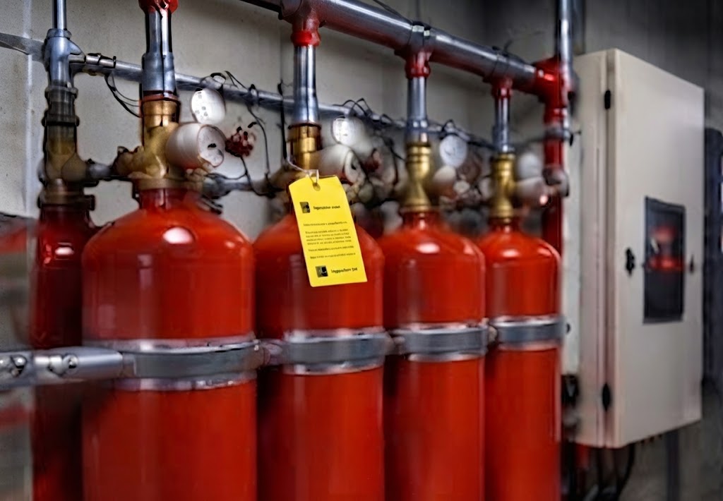 Sistema de agente limpio para cuarto eléctrico industrial