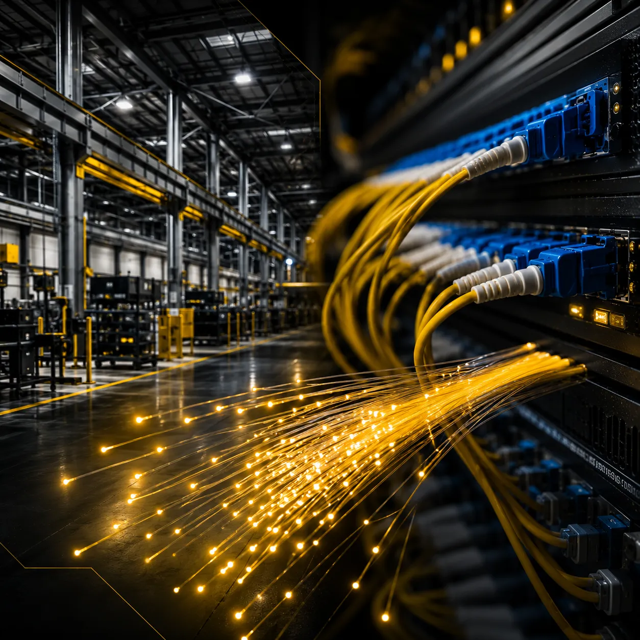 Fibra óptica para naves industriales