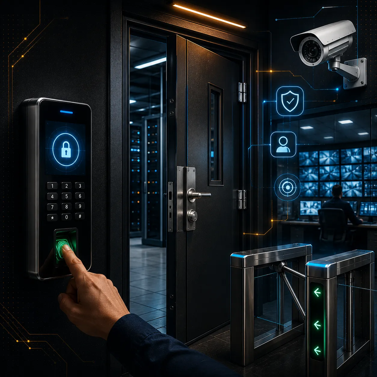 Puertas de alta seguridad y control de acceso inteligente